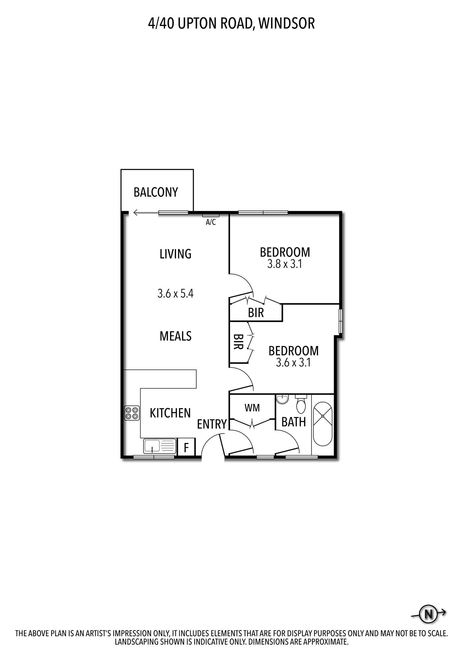 Floorplan of Homely apartment listing, 4/40 Upton Road, Windsor VIC 3181