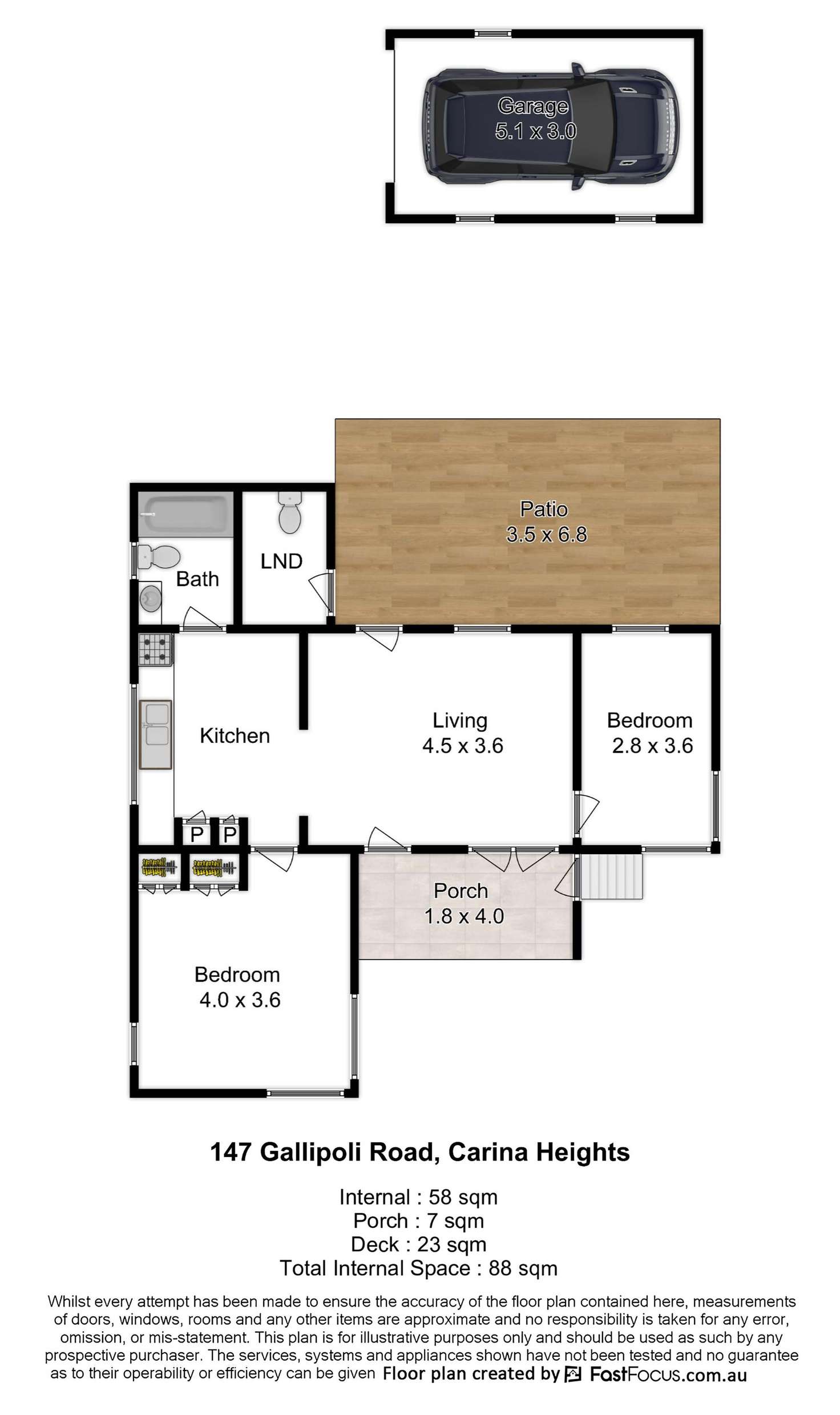 Floorplan of Homely house listing, 147 Gallipoli Road, Carina Heights QLD 4152