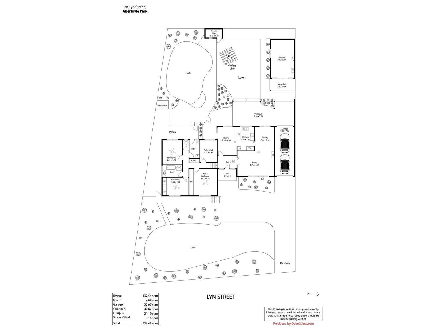 Floorplan of Homely house listing, 28 Lyn Street, Aberfoyle Park SA 5159
