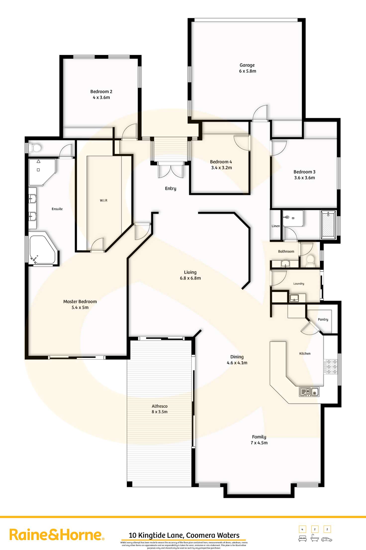 Floorplan of Homely house listing, 10 Kingtide Lane, Coomera Waters QLD 4209