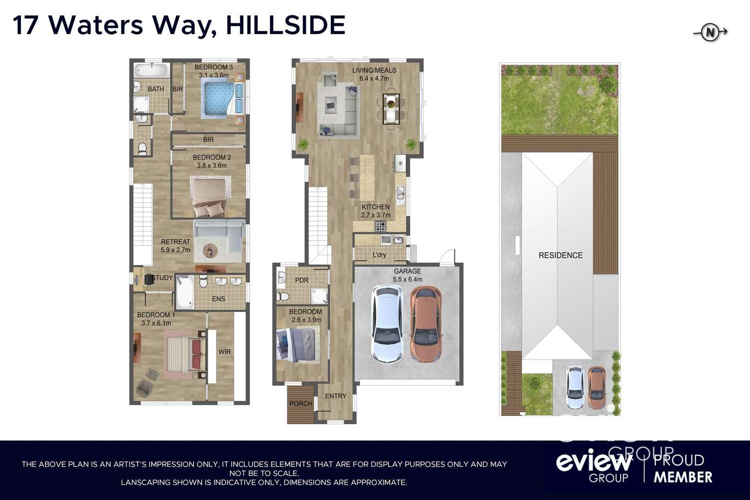Floorplan of Homely house listing, 17 Waters Way, Hillside VIC 3037