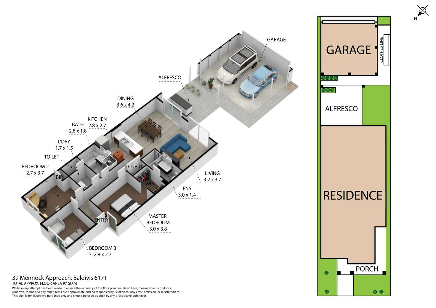 Floorplan of Homely house listing, 39 Mennock Approach, Baldivis WA 6171