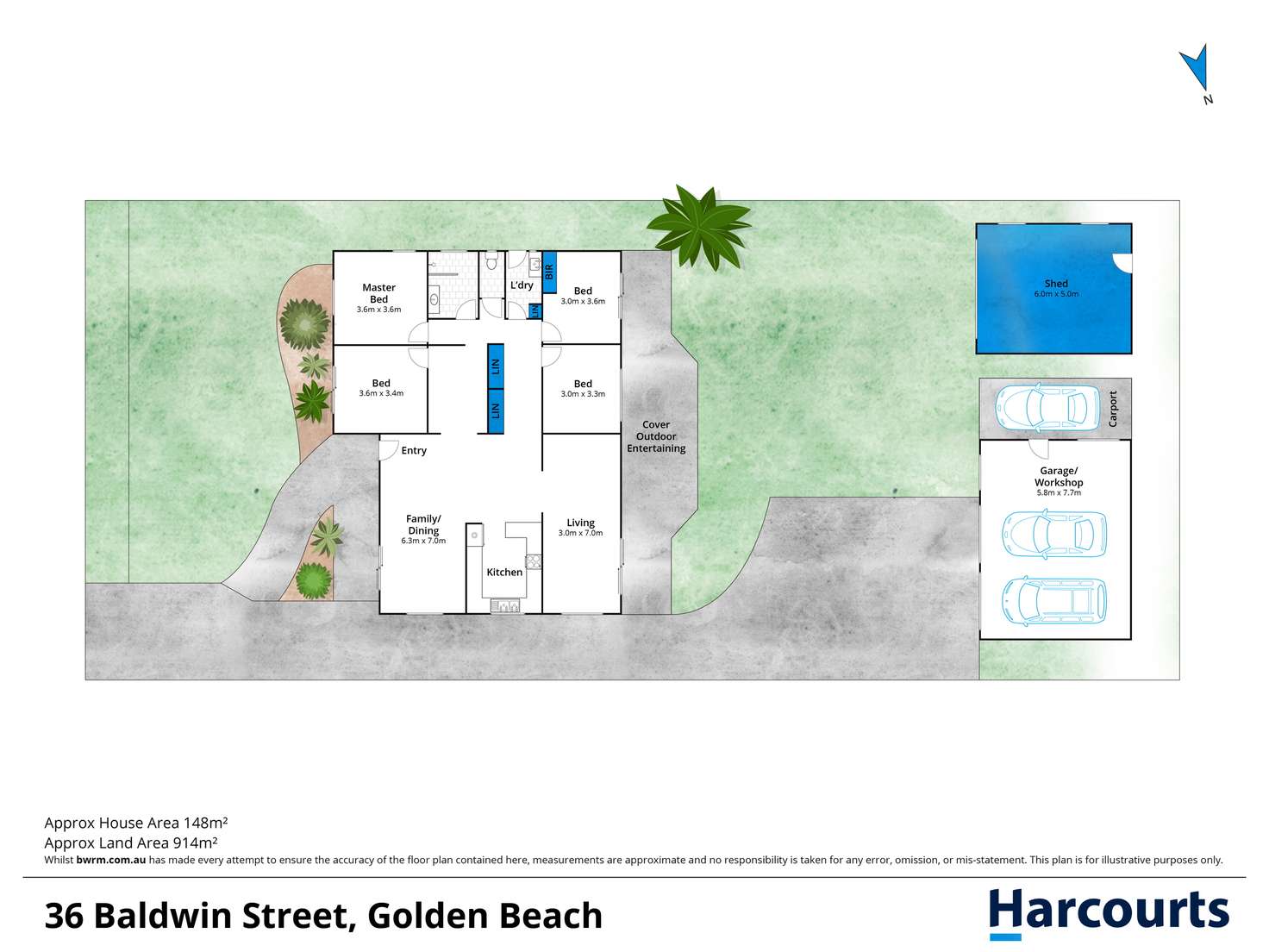 Floorplan of Homely house listing, 36 Baldwin Street, Golden Beach QLD 4551