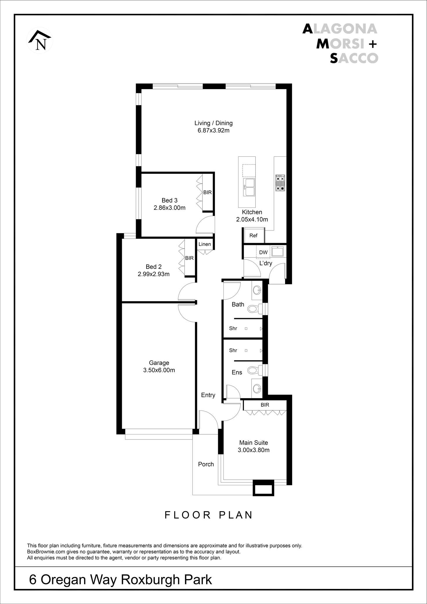 Floorplan of Homely house listing, 6 Oregan Way, Roxburgh Park VIC 3064