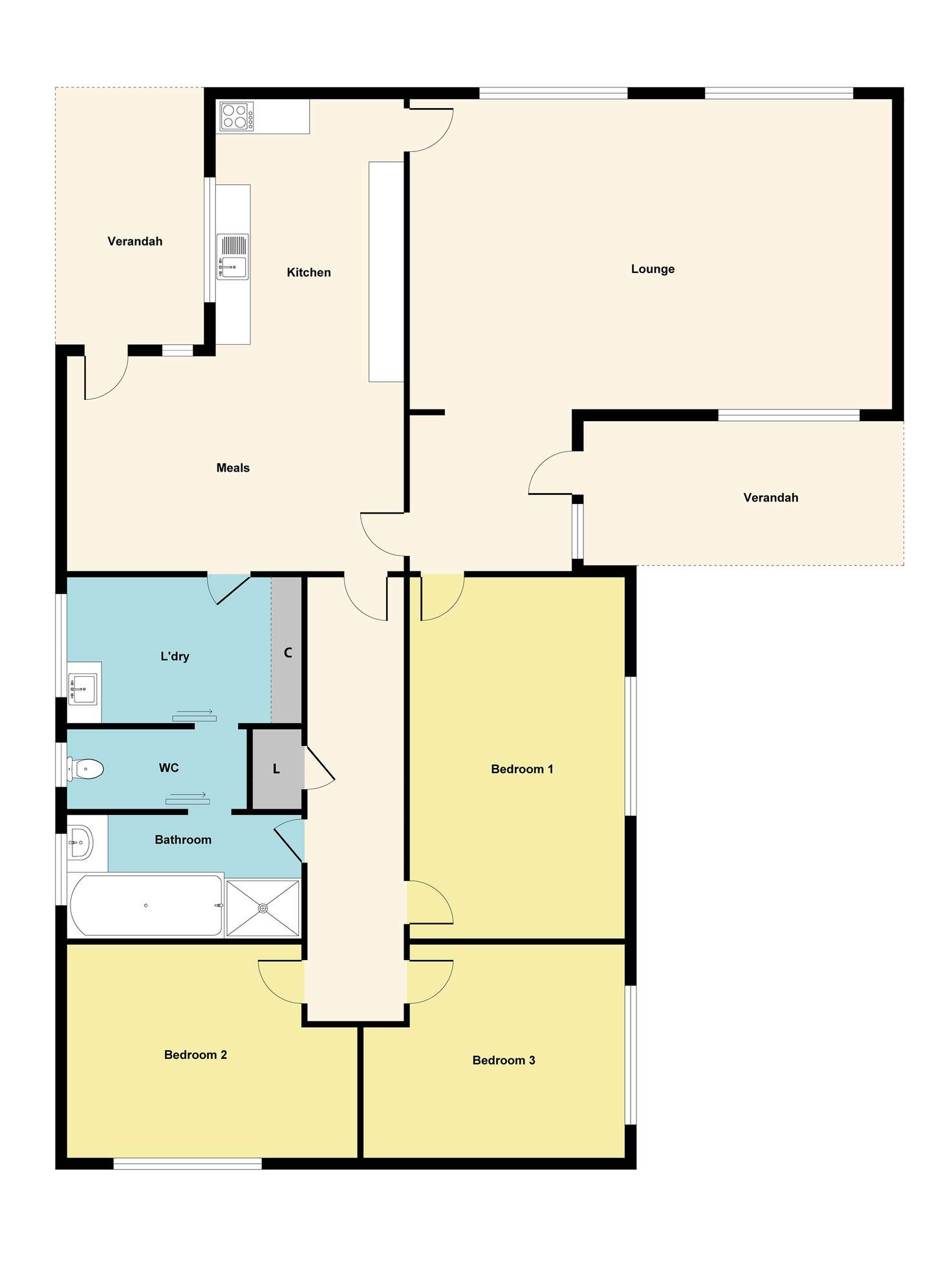 Floorplan of Homely house listing, 53 Fay Street, Ararat VIC 3377