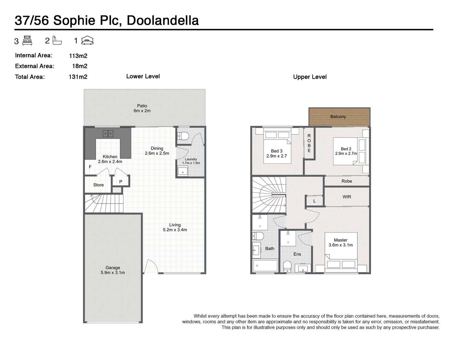 Floorplan of Homely townhouse listing, 37/56 Sophie Place, Doolandella QLD 4077