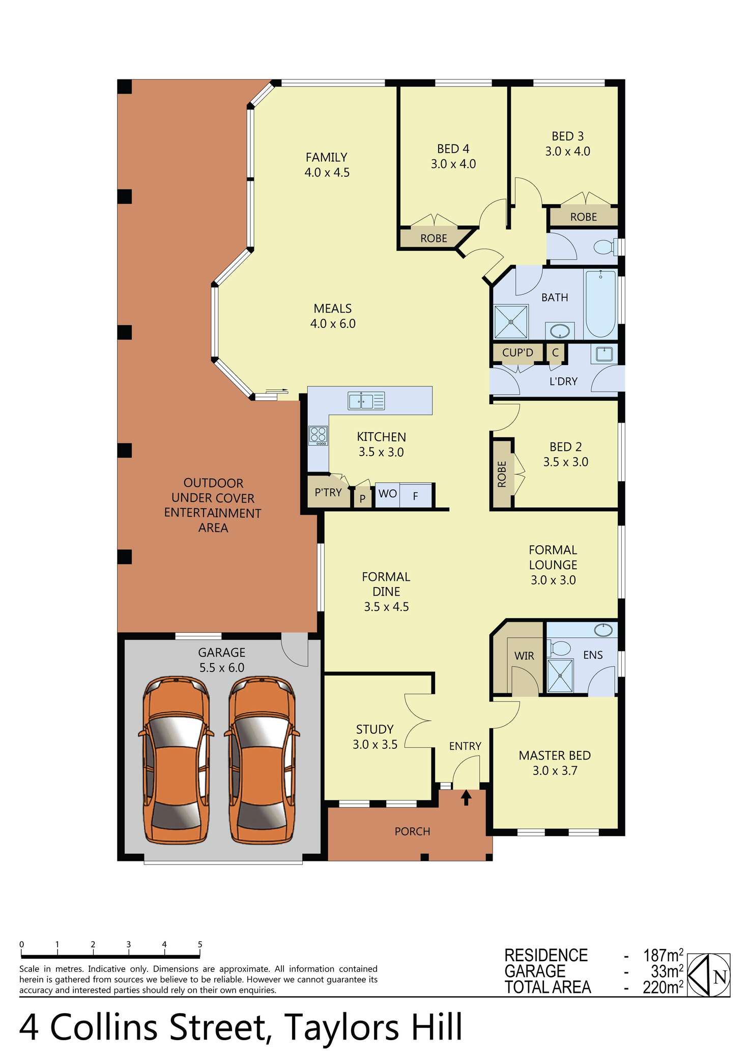 Floorplan of Homely house listing, 4 Collins Street, Taylors Hill VIC 3037