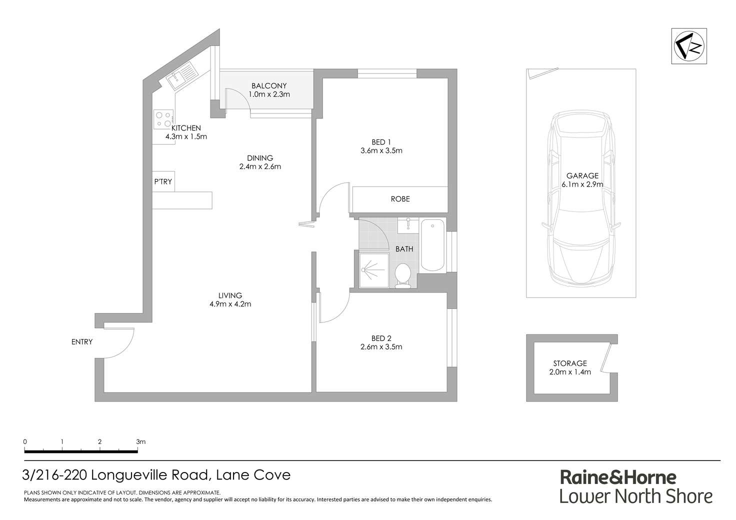 Floorplan of Homely apartment listing, 3/216 Longueville Road, Lane Cove NSW 2066
