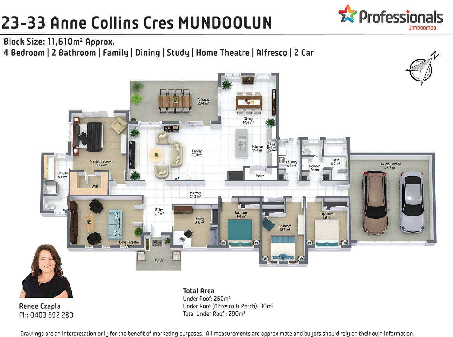 Floorplan of Homely house listing, 23-33 Anne Collins Crescent, Mundoolun QLD 4285