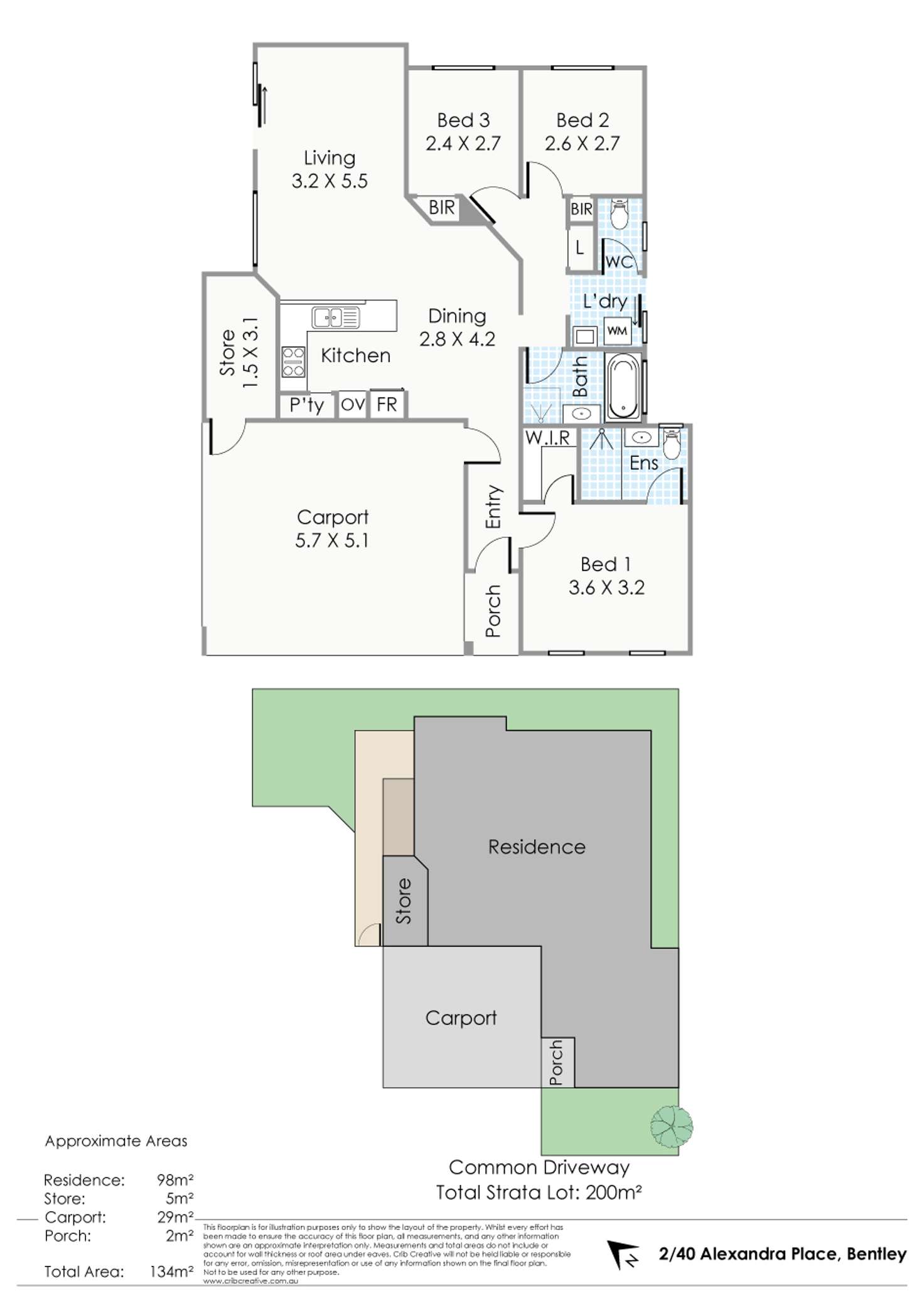 Floorplan of Homely villa listing, 2/40 Alexandra Place, Bentley WA 6102