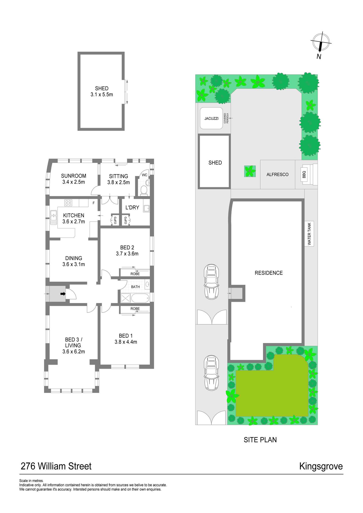 Floorplan of Homely house listing, 276 William Street, Kingsgrove NSW 2208