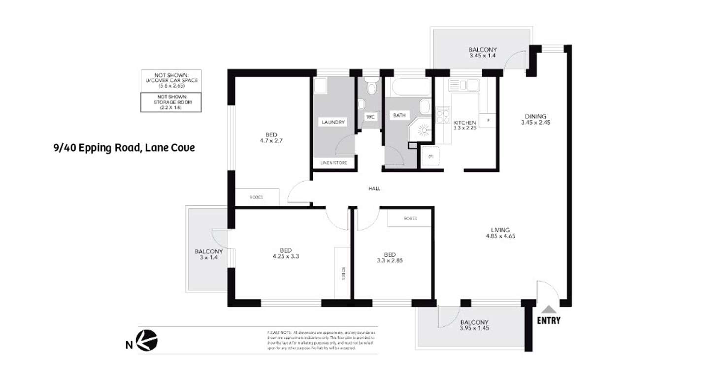 Floorplan of Homely apartment listing, 9/40 Epping Road, Lane Cove NSW 2066