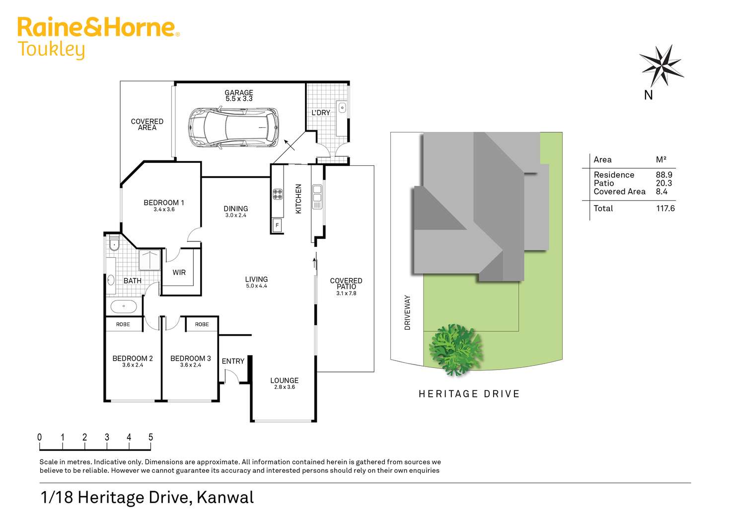 Floorplan of Homely house listing, 1/18 Heritage Drive, Kanwal NSW 2259
