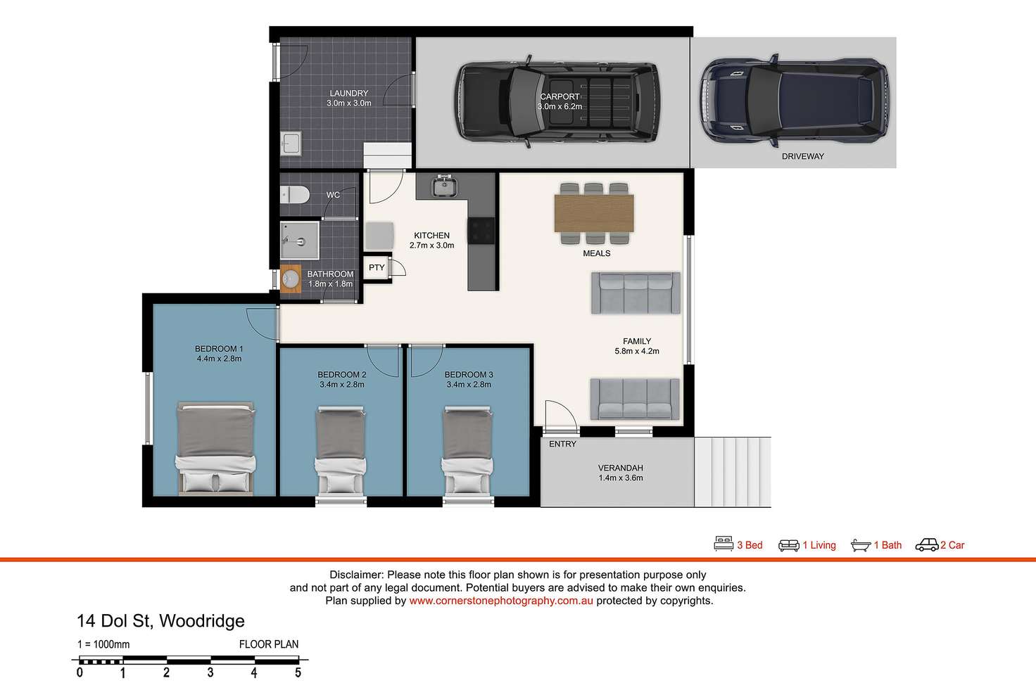 Floorplan of Homely house listing, 14 Dol Street, Woodridge QLD 4114