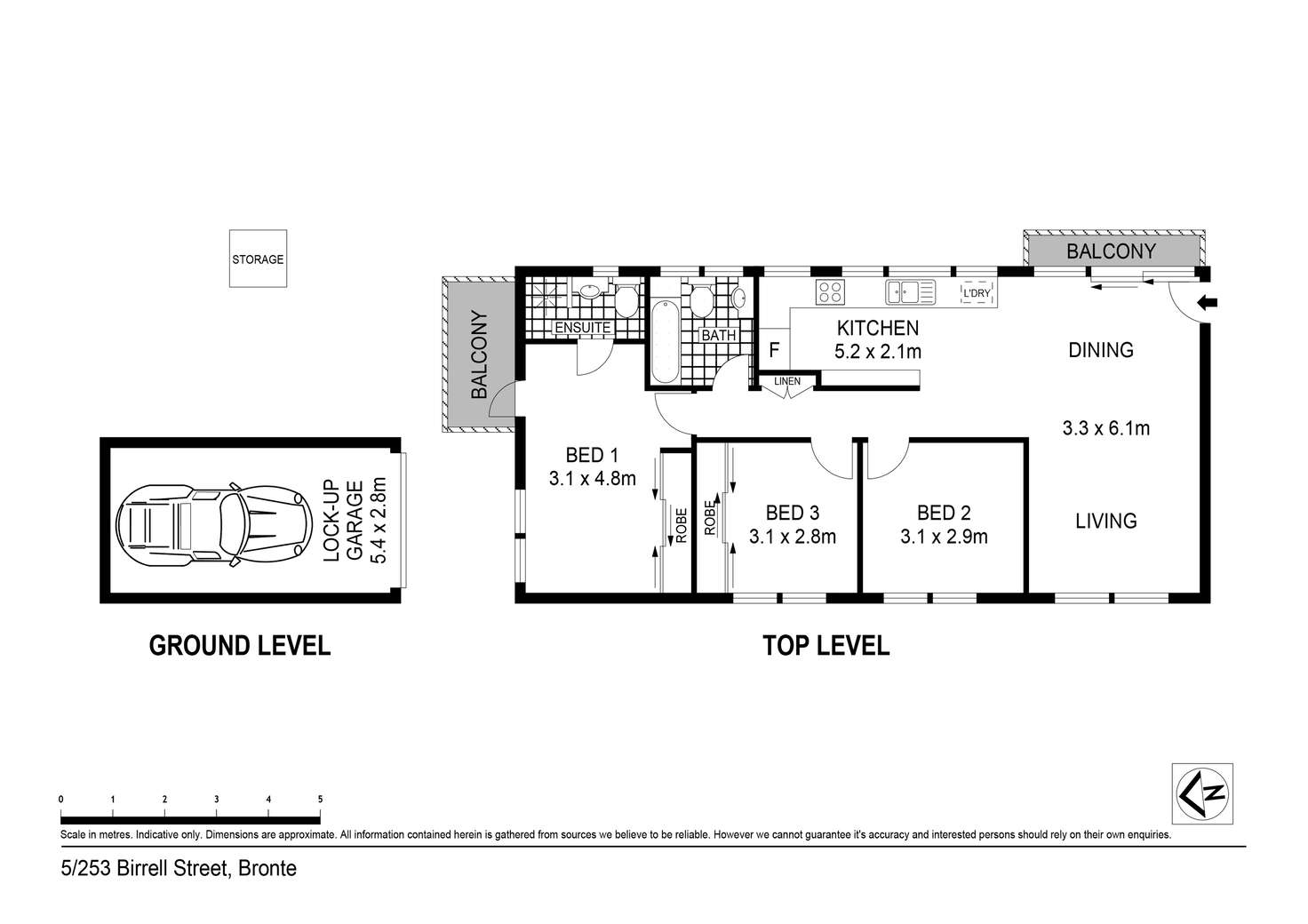 Floorplan of Homely apartment listing, 5/253 Birrell Street, Bronte NSW 2024