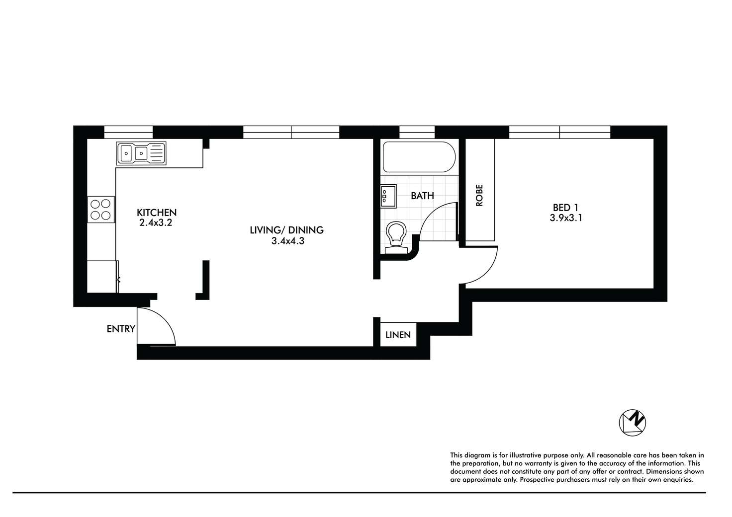 Floorplan of Homely apartment listing, 11/126 Francis Street, Bondi Beach NSW 2026
