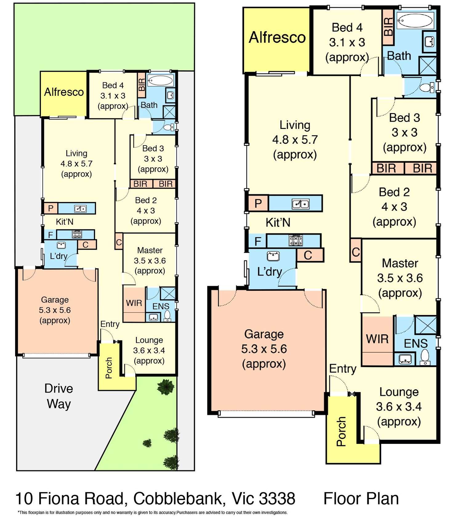 Floorplan of Homely house listing, 10 Fiona Road, Cobblebank VIC 3338