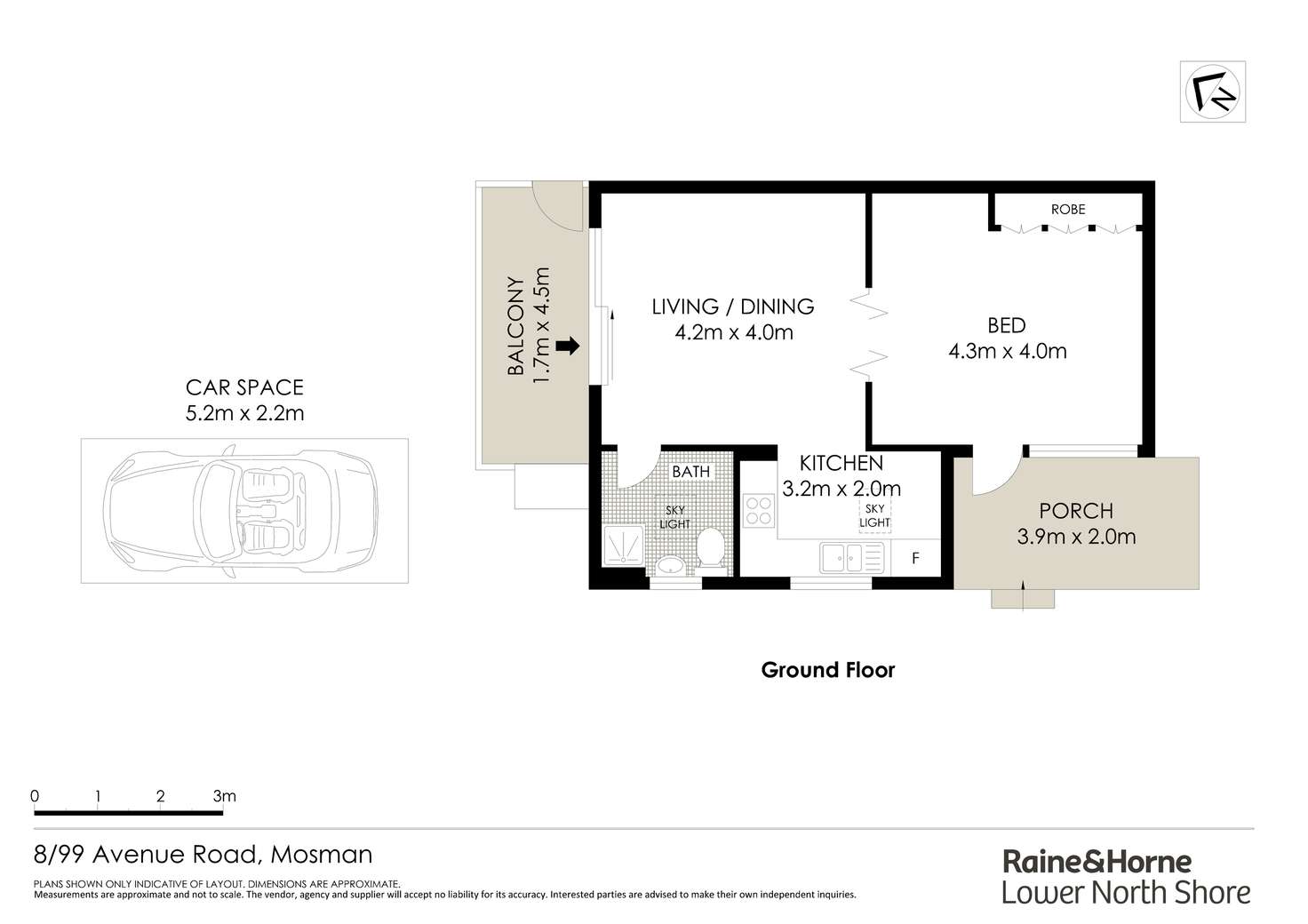Floorplan of Homely apartment listing, 8/99 Avenue Road, Mosman NSW 2088