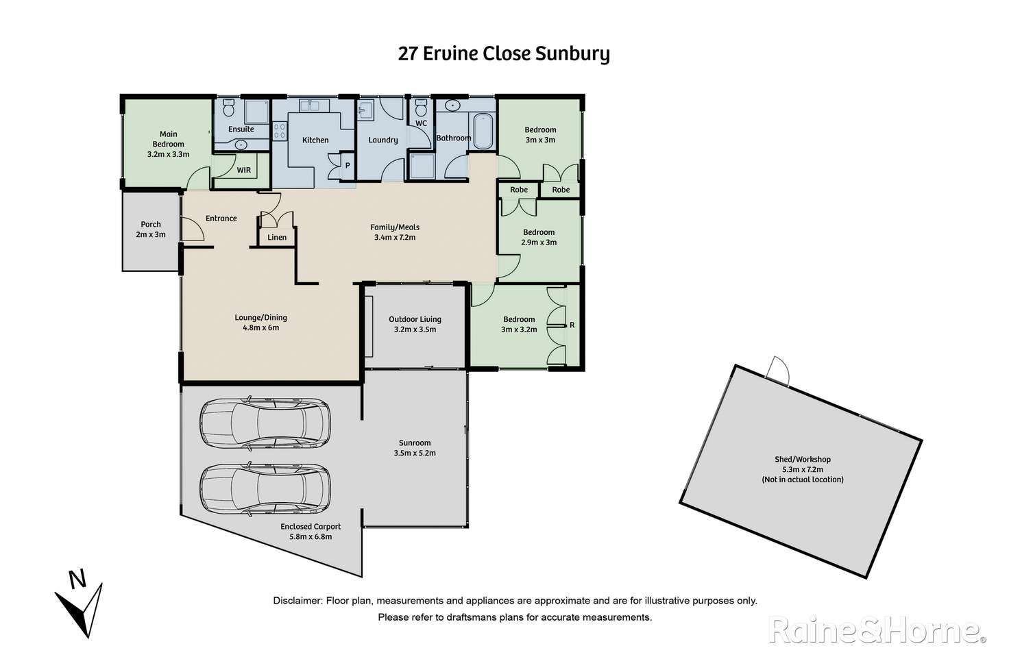 Floorplan of Homely house listing, 27 Ervine Close, Sunbury VIC 3429