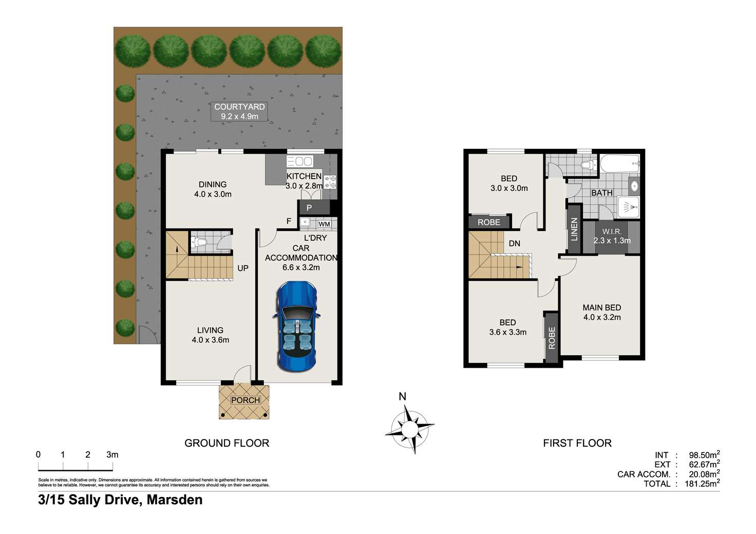 Floorplan of Homely townhouse listing, 3/15 Sally Drive, Marsden QLD 4132