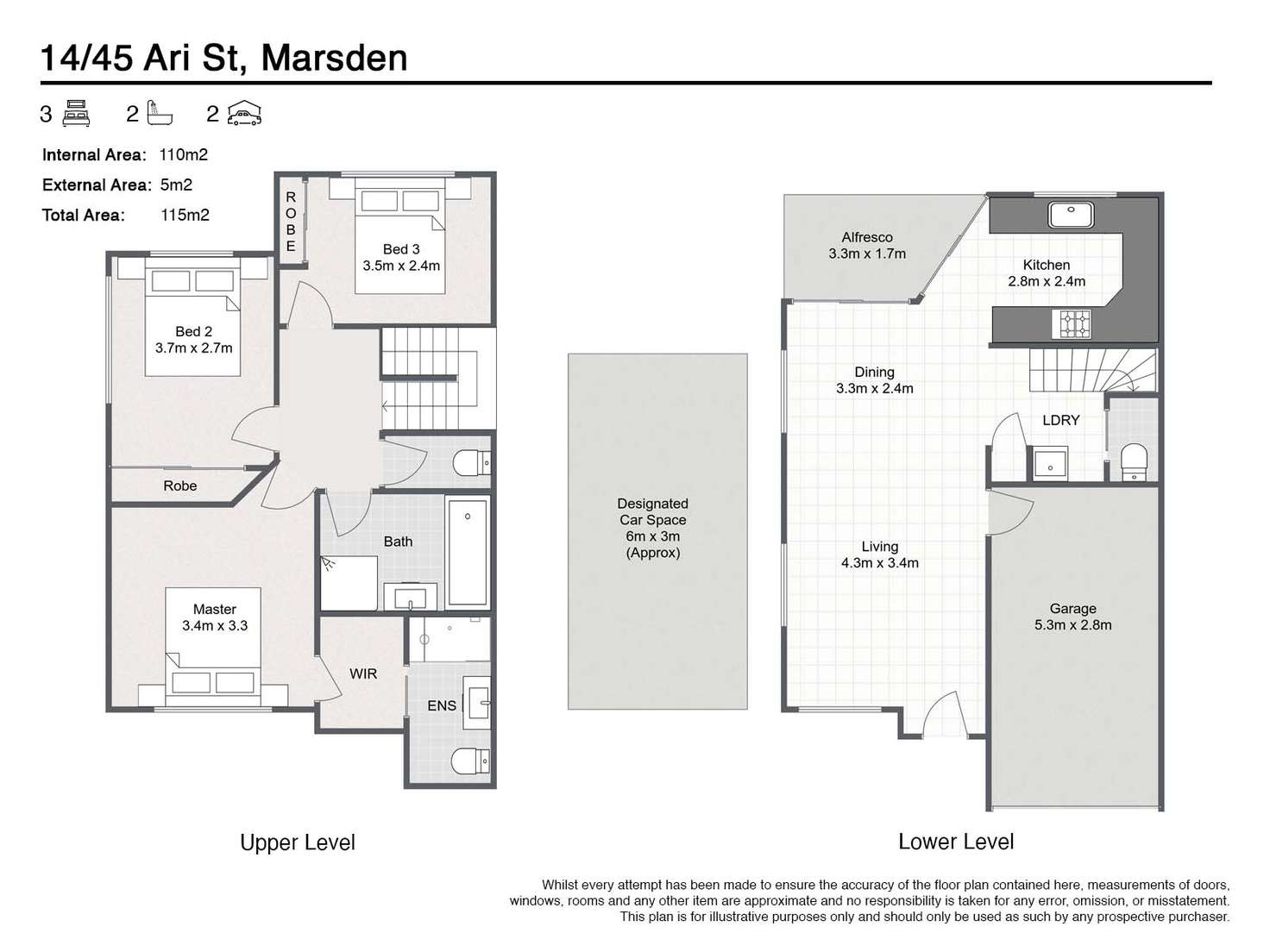 Floorplan of Homely townhouse listing, 14/45 Ari Street, Marsden QLD 4132