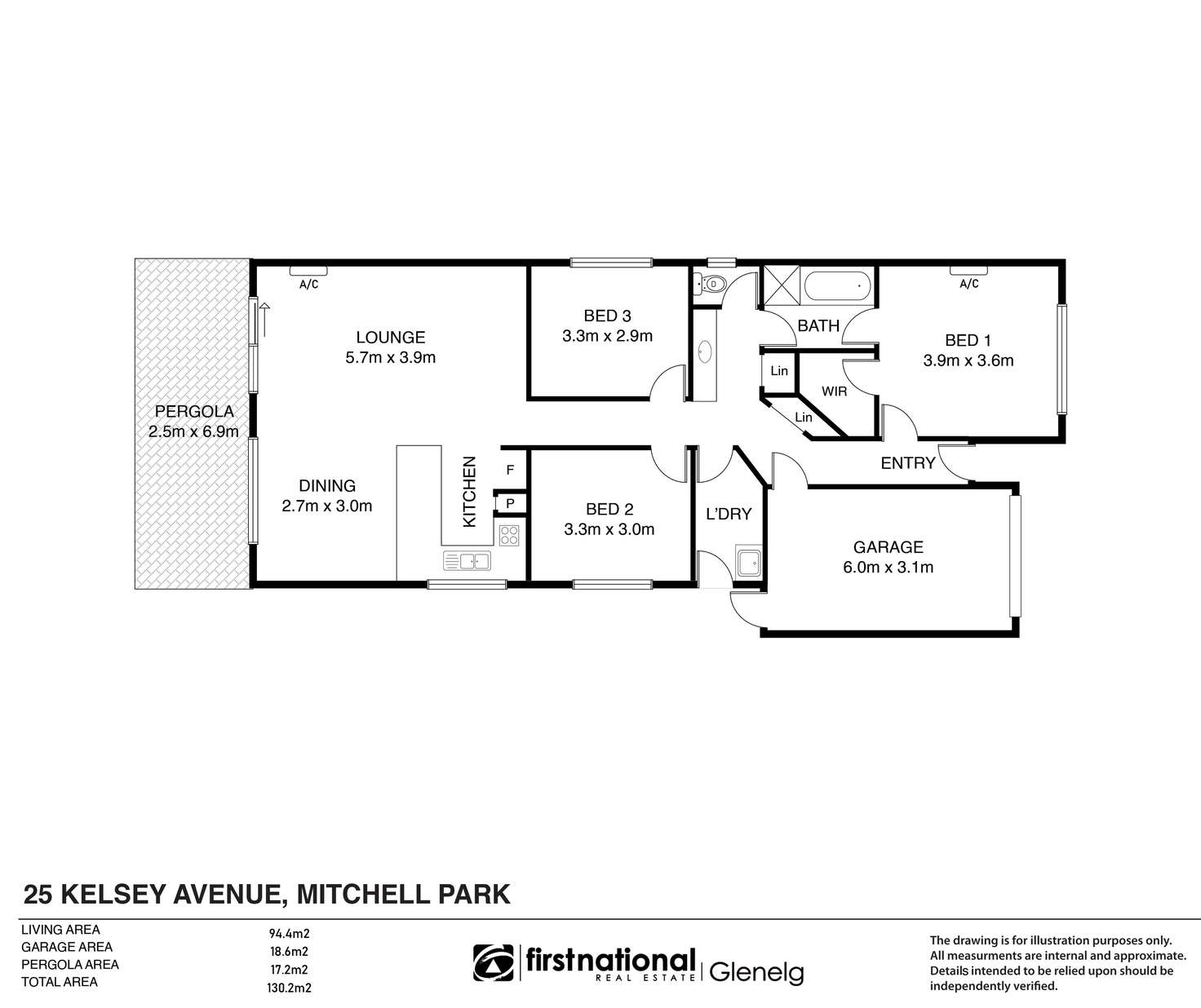Floorplan of Homely house listing, 25 Kelsey Avenue, Mitchell Park SA 5043