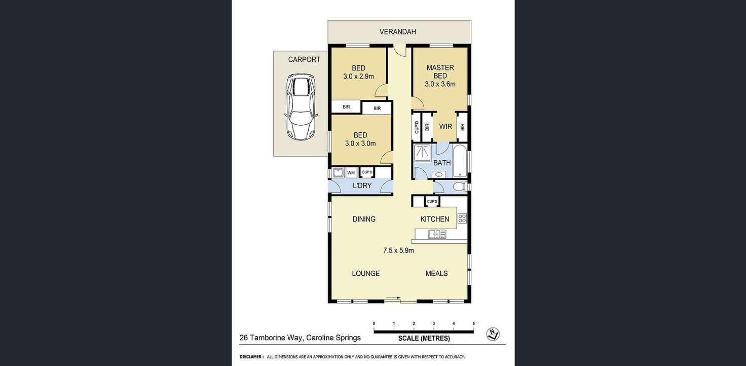 Floorplan of Homely house listing, 26 Tamborine Way, Caroline Springs VIC 3023