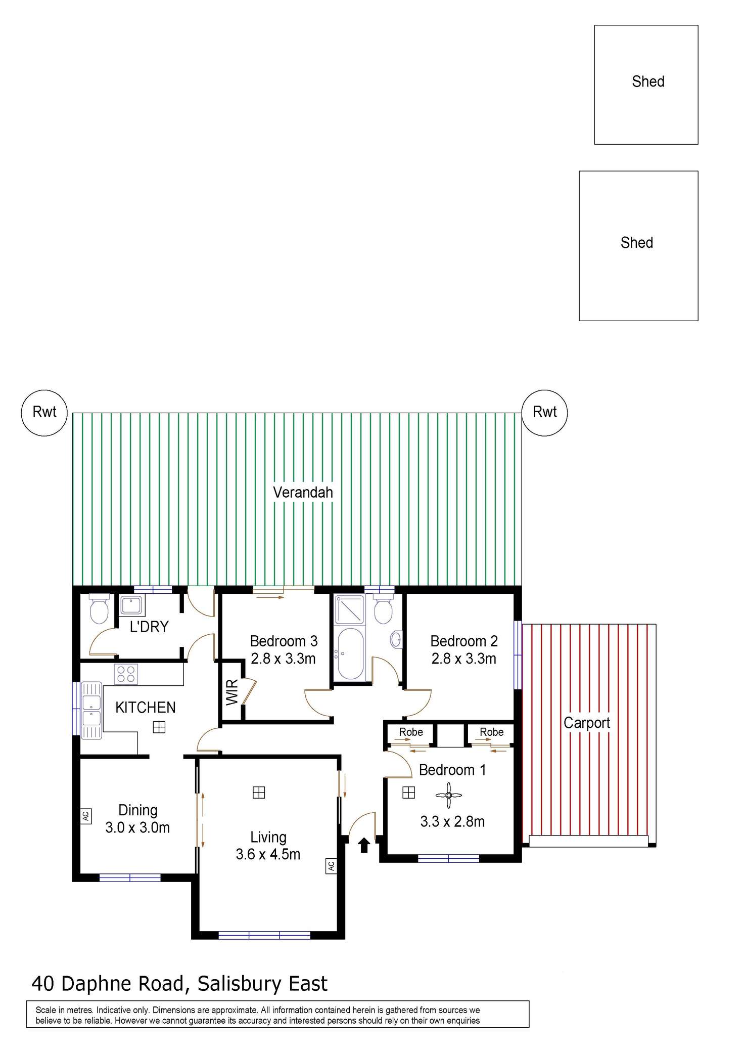 Floorplan of Homely house listing, 40 Daphne Road, Salisbury East SA 5109