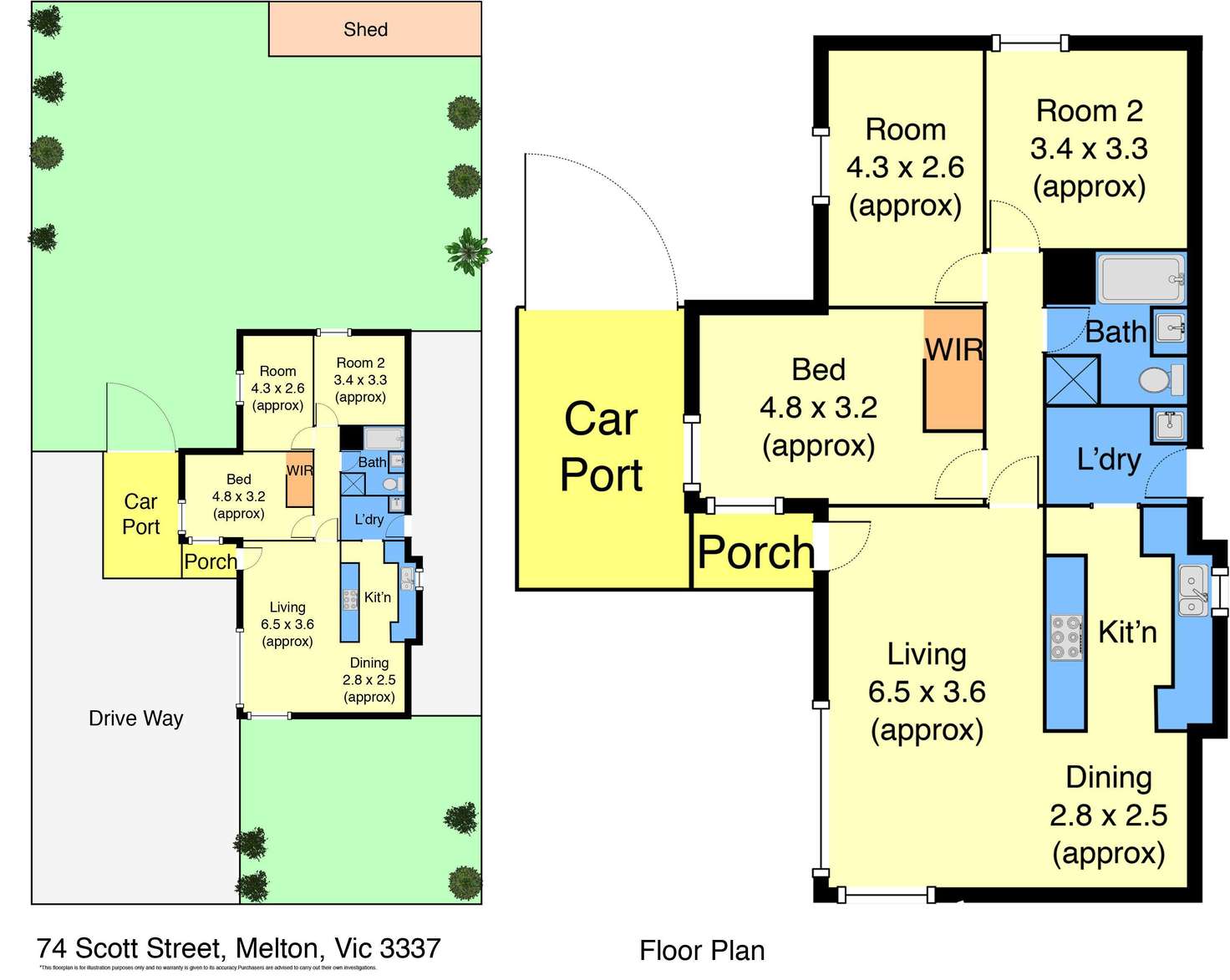 Floorplan of Homely house listing, 74 Scott Street, Melton VIC 3337