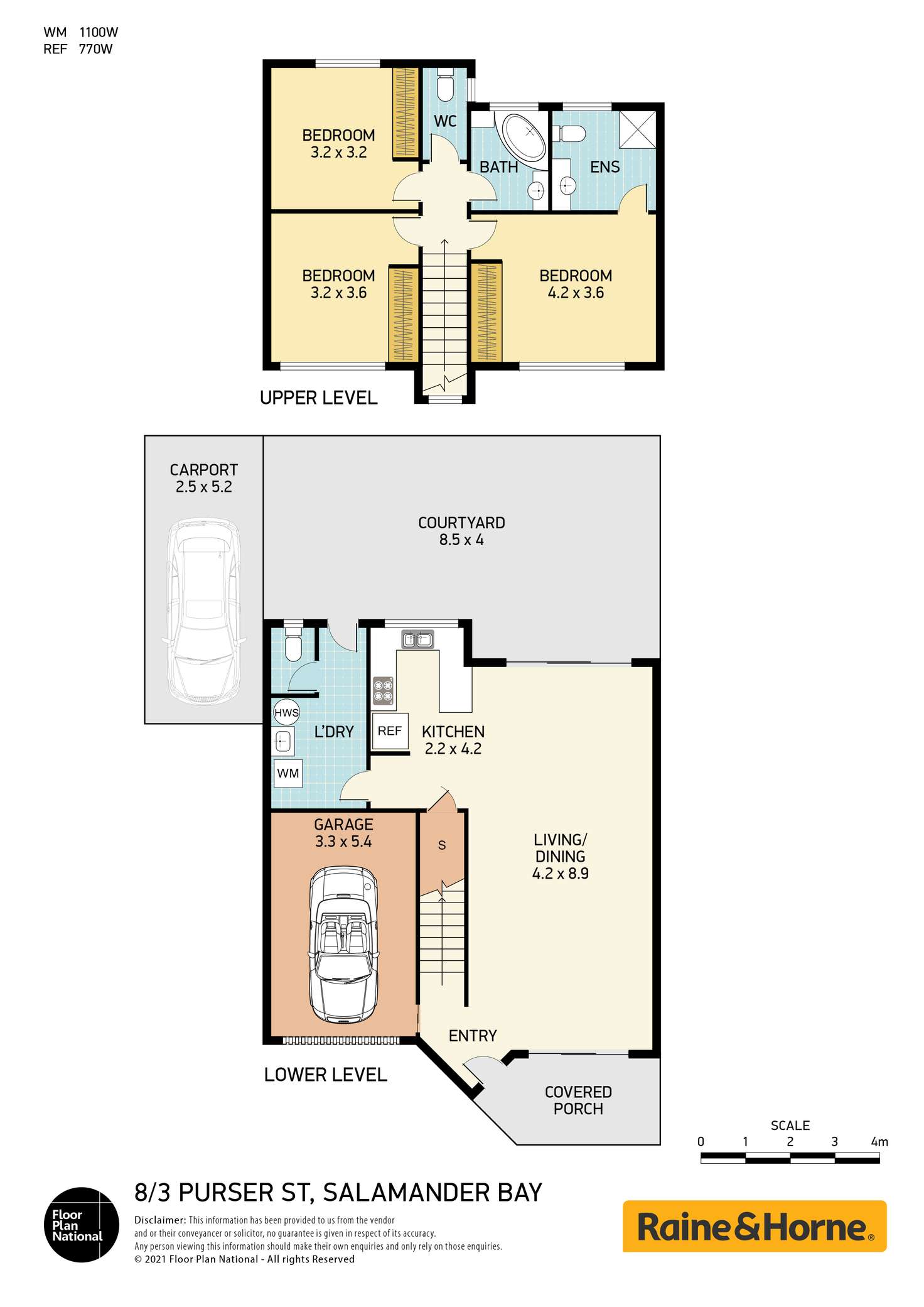 Floorplan of Homely townhouse listing, 8/3 Purser Street, Salamander Bay NSW 2317