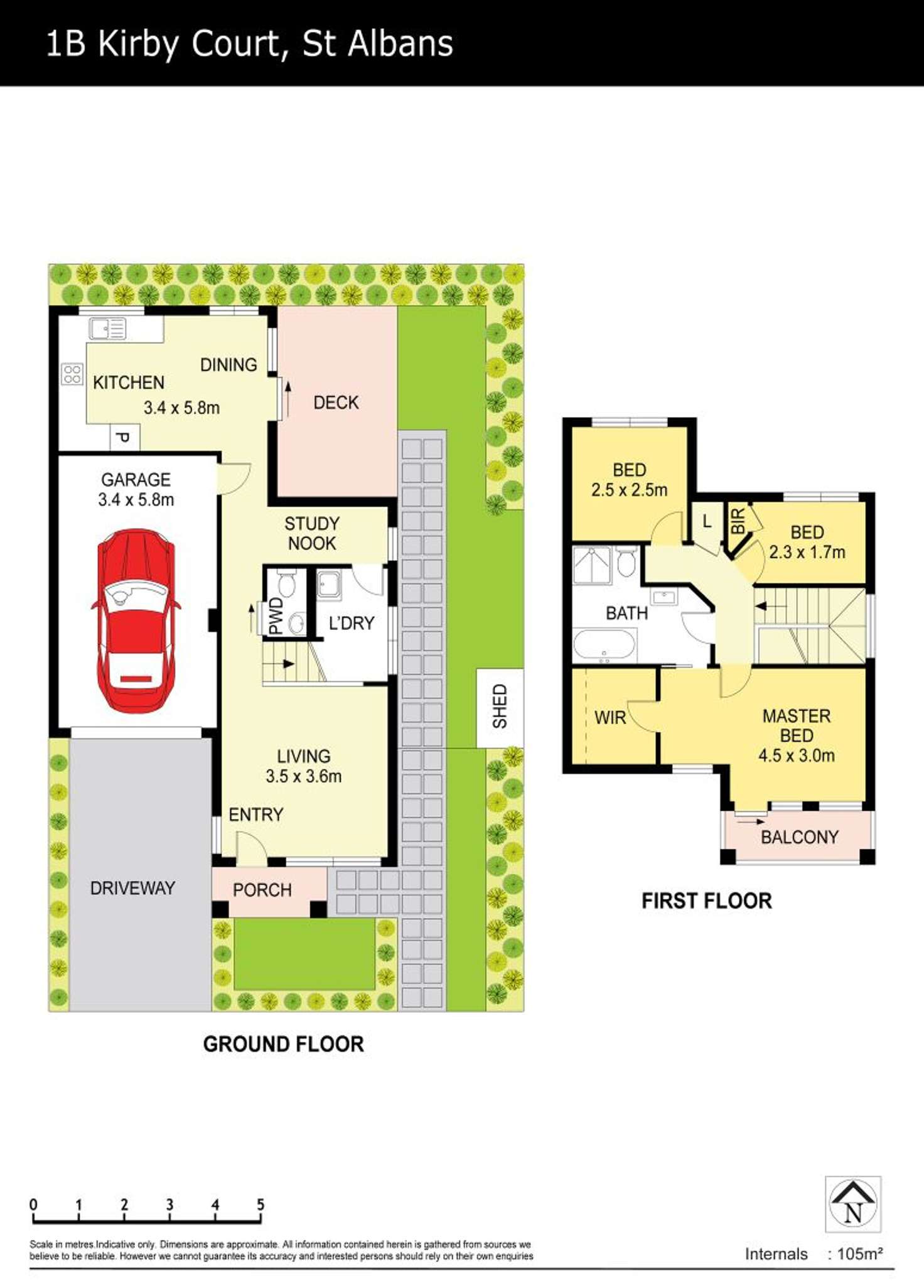 Floorplan of Homely townhouse listing, 1B Kirby Court, St Albans VIC 3021