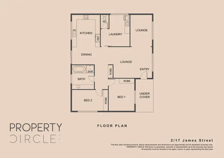 Floorplan of Homely unit listing, 2/17 James Street, Devonport TAS 7310