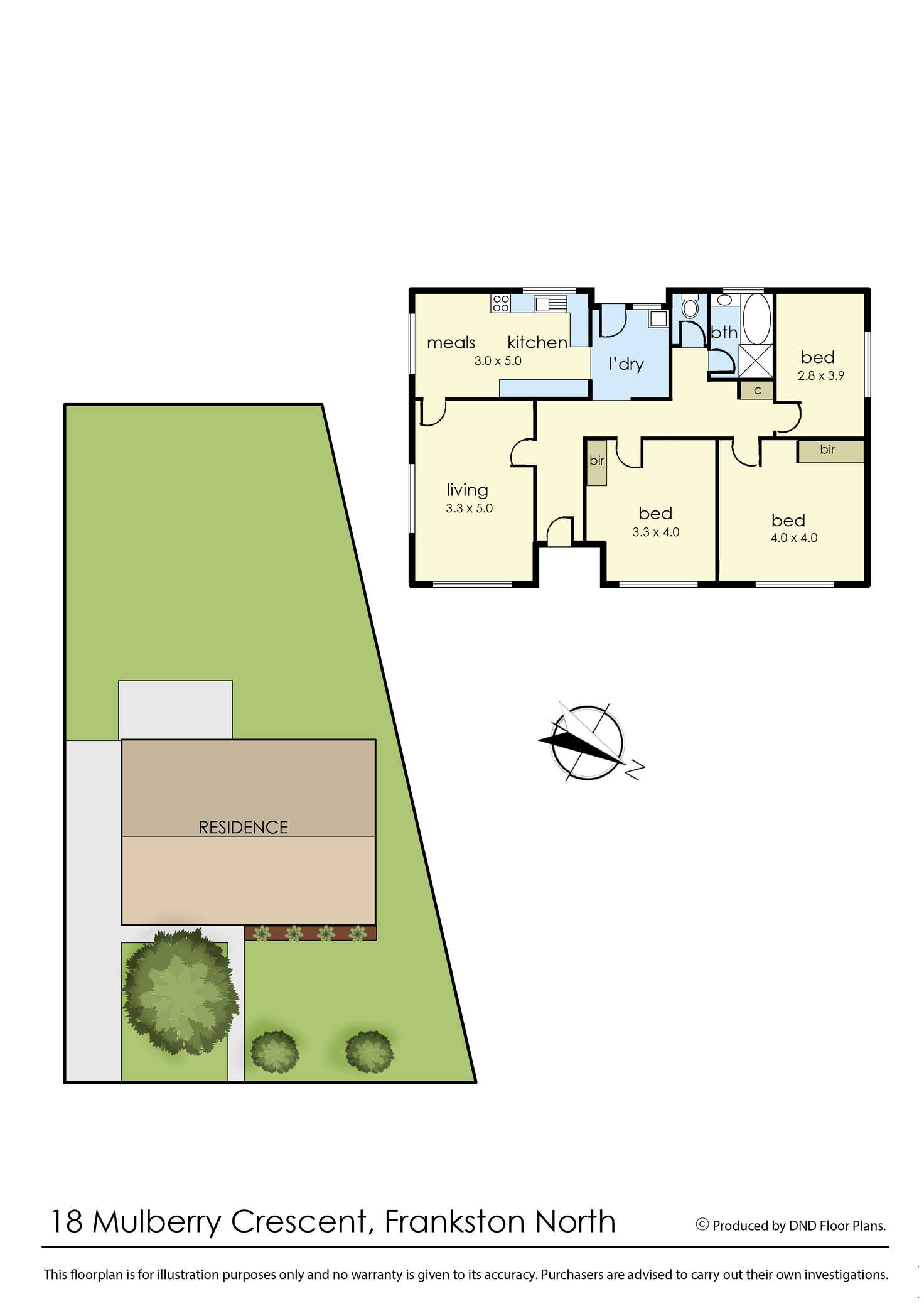 Floorplan of Homely house listing, 18 Mulberry Crescent, Frankston North VIC 3200