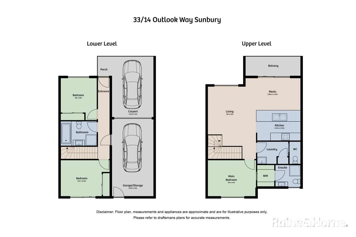 Floorplan of Homely townhouse listing, 33/14 Outlook Way, Sunbury VIC 3429
