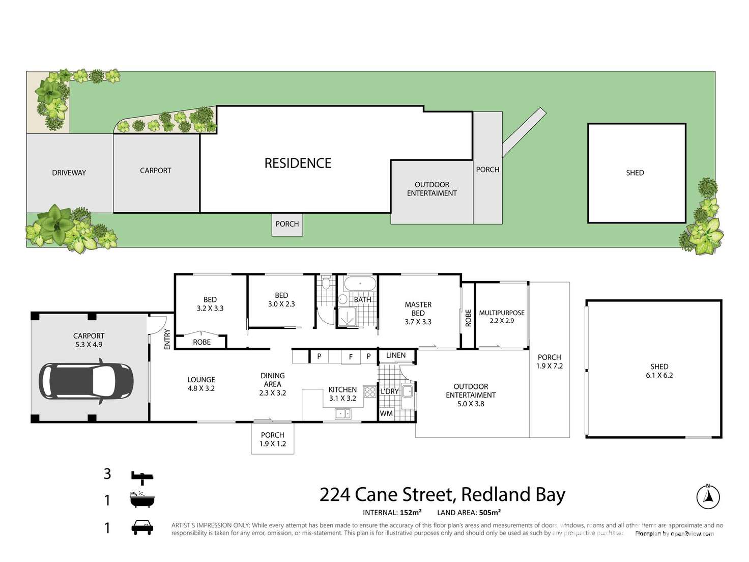 Floorplan of Homely house listing, 224 Cane Street, Redland Bay QLD 4165