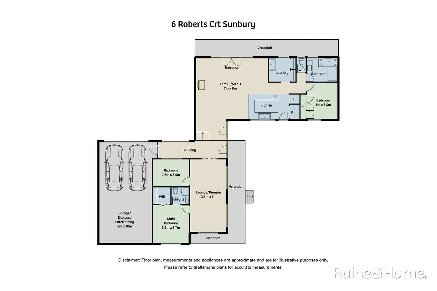 Floorplan of Homely house listing, 6 Roberts Court, Sunbury VIC 3429