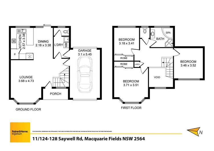 Floorplan of Homely townhouse listing, 11/124 Saywell Road, Macquarie Fields NSW 2564