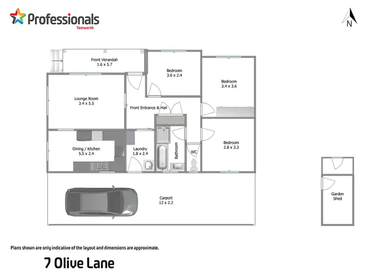 Floorplan of Homely house listing, 7 Olive Lane, South Tamworth NSW 2340