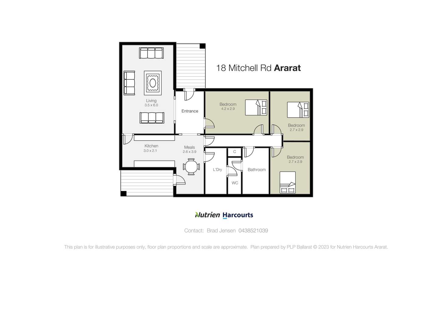 Floorplan of Homely house listing, 18 Mitchell Road, Ararat VIC 3377