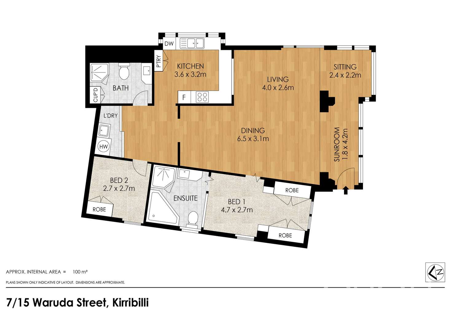 Floorplan of Homely apartment listing, 7/15 Waruda St, Kirribilli NSW 2061