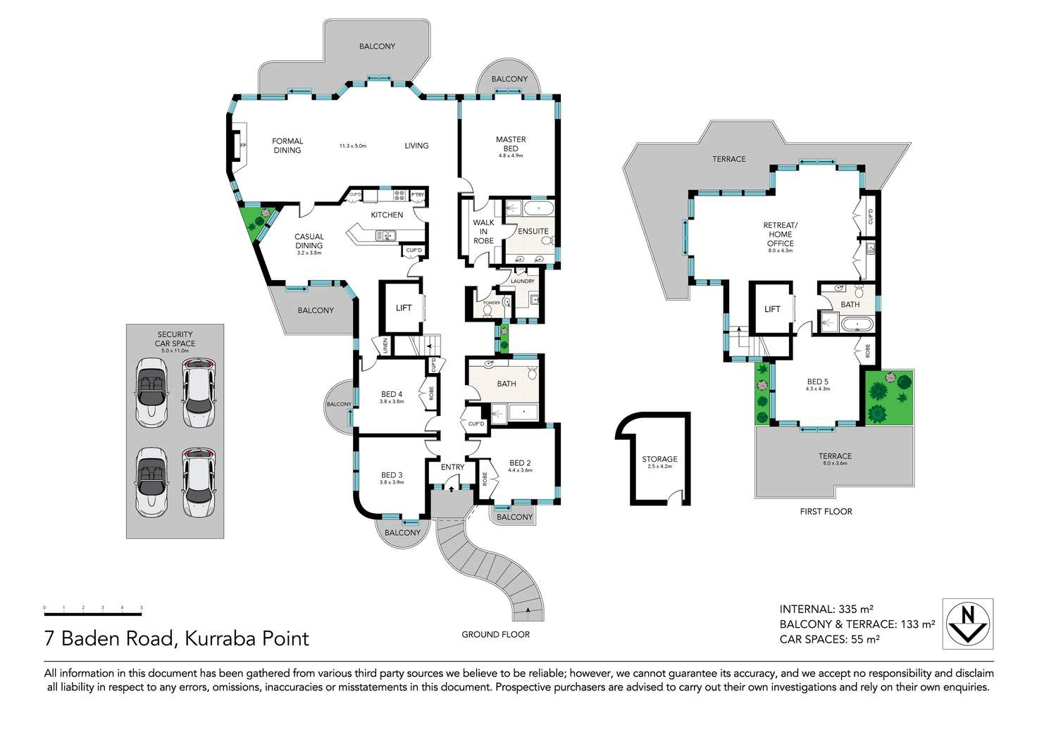 Floorplan of Homely apartment listing, 7 Baden Road, Kurraba Point NSW 2089