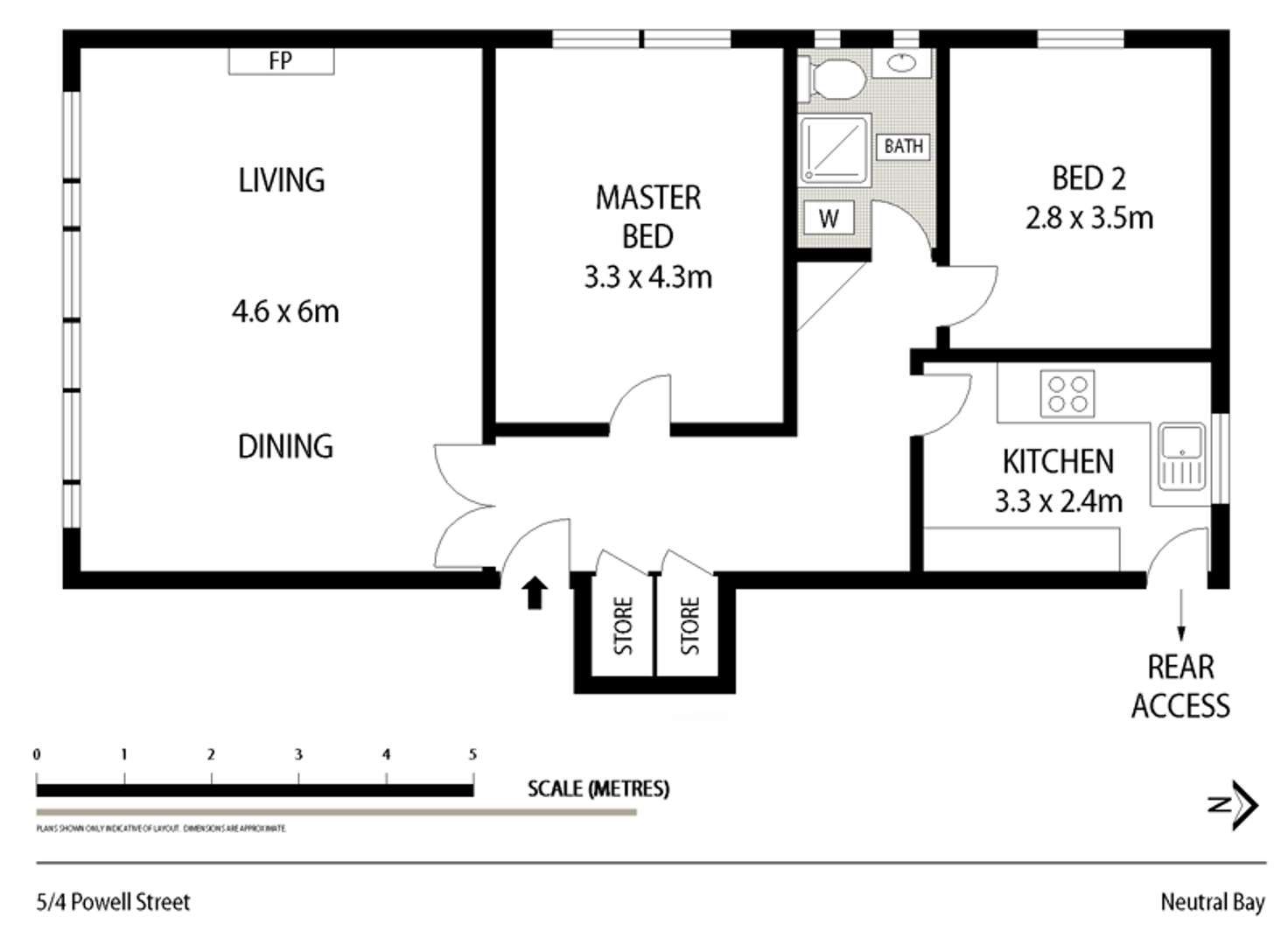 Floorplan of Homely apartment listing, 5/4 Powell Street, Neutral Bay NSW 2089