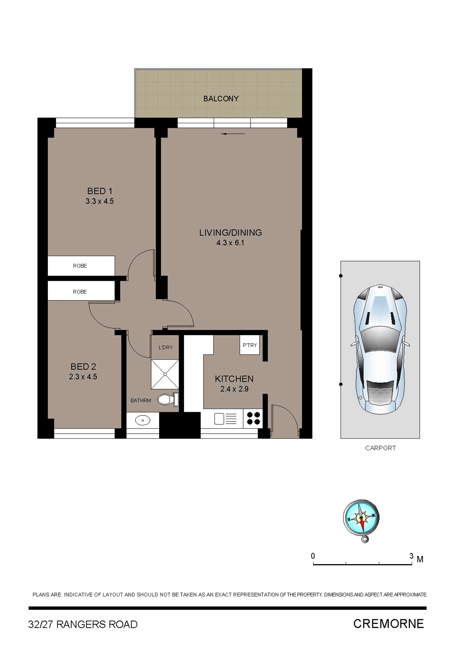 Floorplan of Homely apartment listing, 32/27 Rangers Road, Cremorne NSW 2090