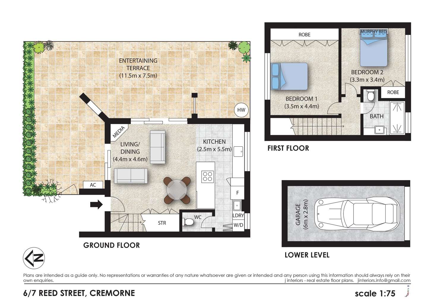 Floorplan of Homely apartment listing, 6/7 Reed Street, Cremorne NSW 2090