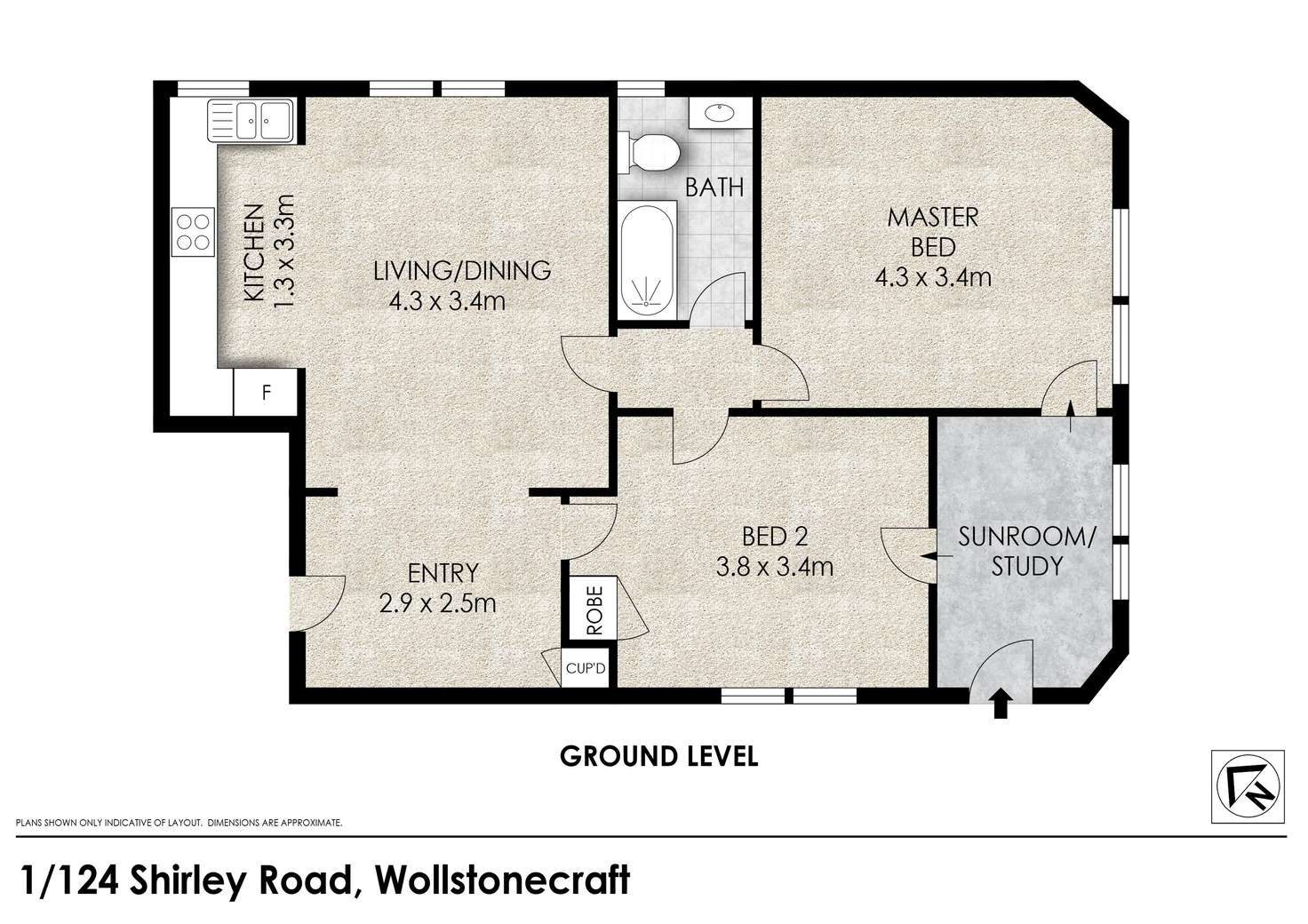 Floorplan of Homely apartment listing, 1/124 Shirley Road, Wollstonecraft NSW 2065