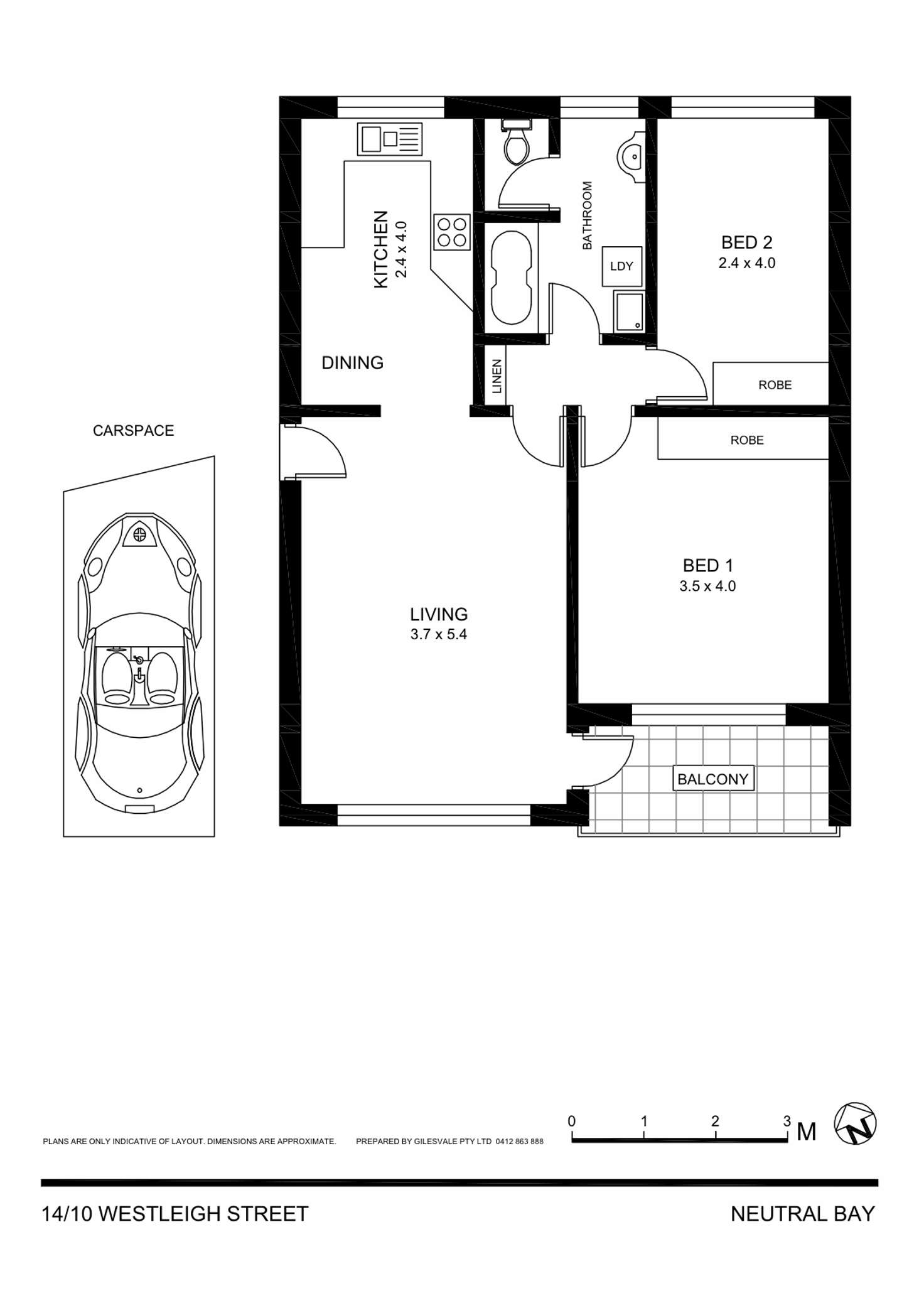 Floorplan of Homely apartment listing, 14/10 Westleigh Street, Neutral Bay NSW 2089