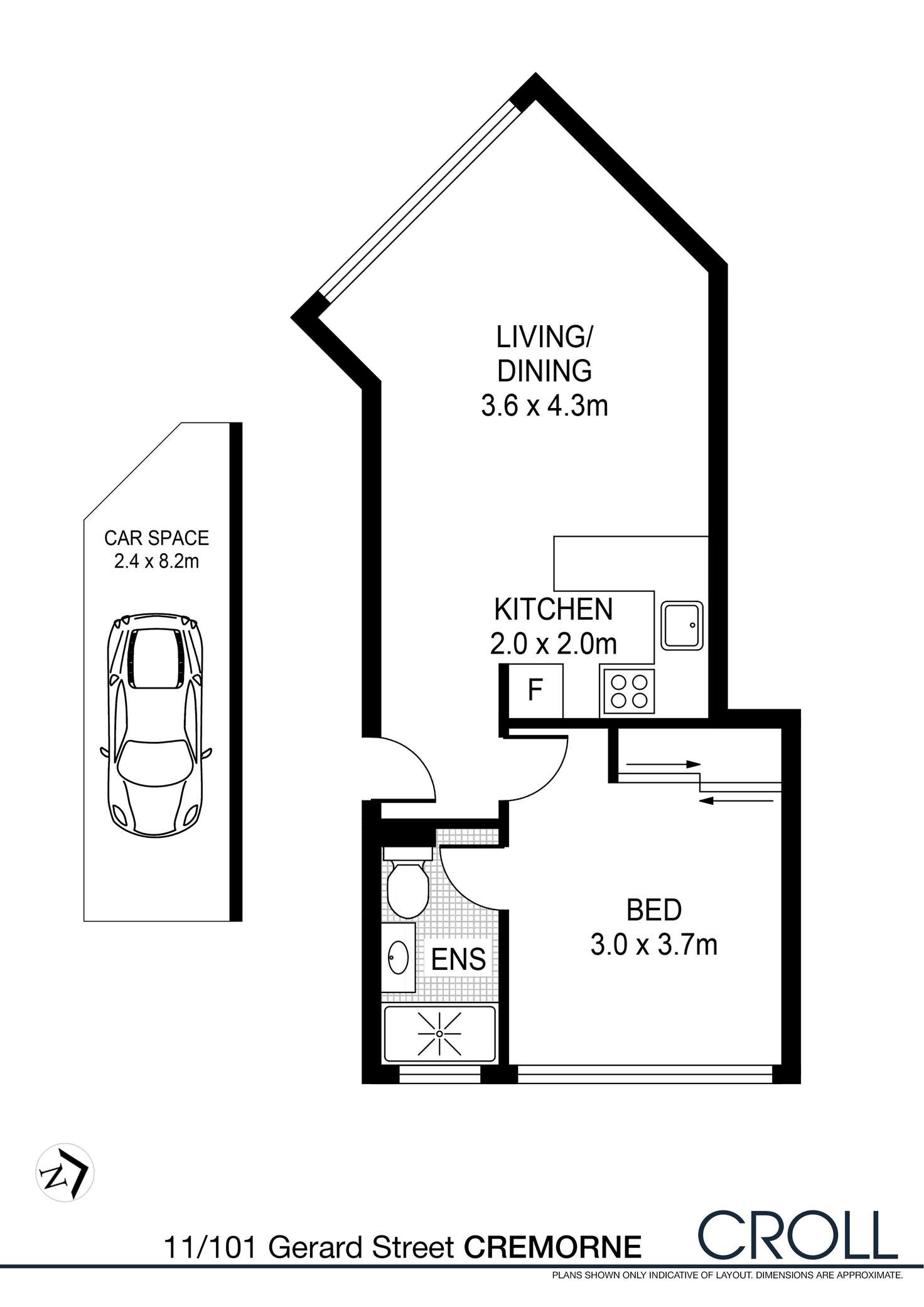 Floorplan of Homely apartment listing, 11/101 Gerard Street, Cremorne NSW 2090