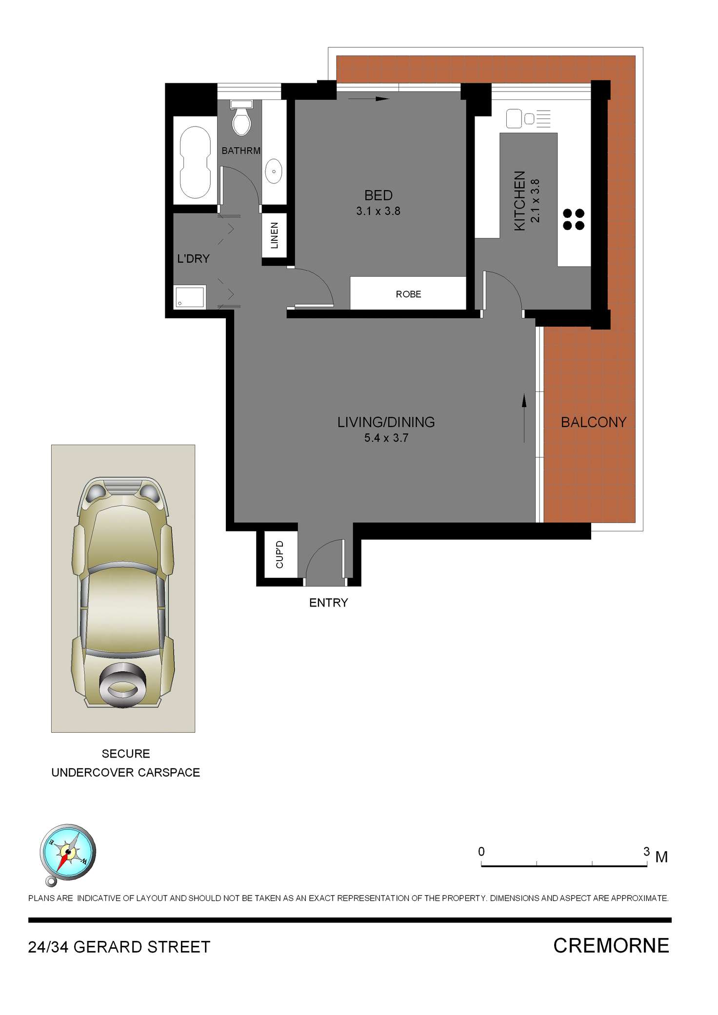 Floorplan of Homely apartment listing, 24/34 Gerard Street, Cremorne NSW 2090