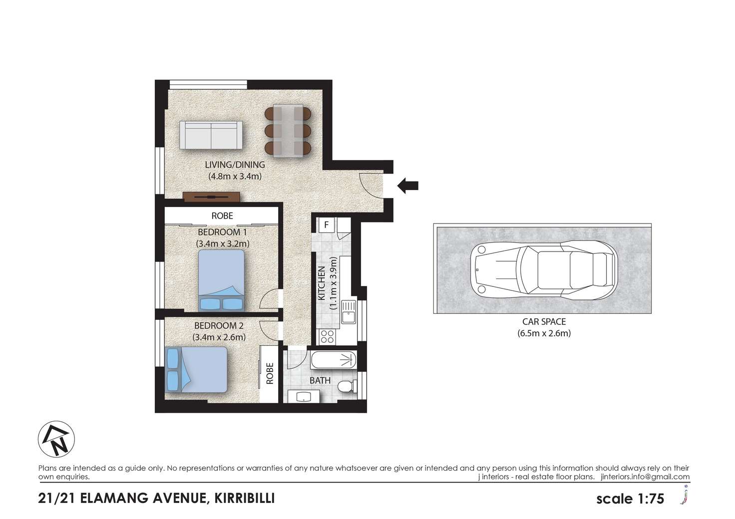 Floorplan of Homely apartment listing, 21/21 Elamang Avenue, Kirribilli NSW 2061