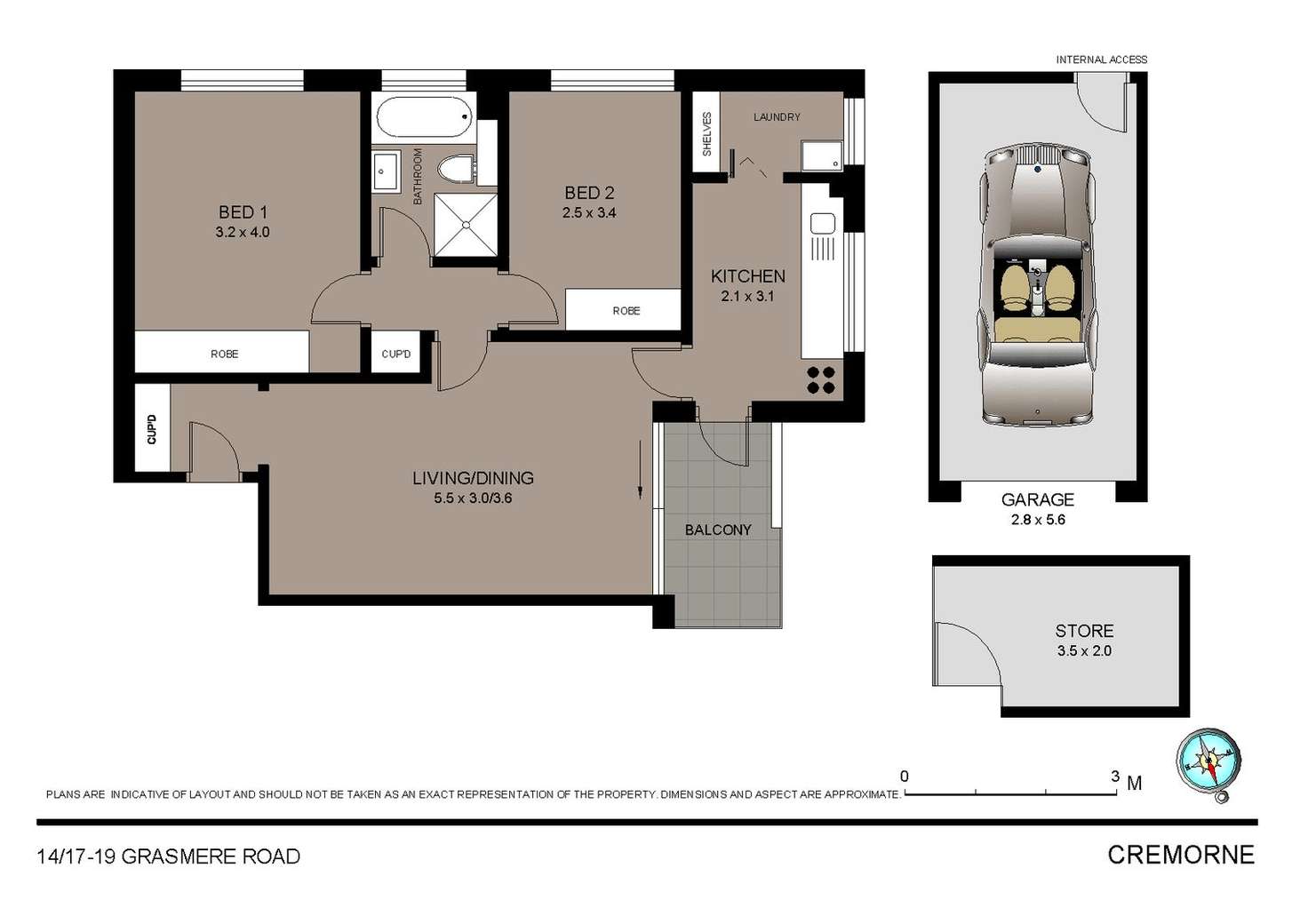 Floorplan of Homely apartment listing, 14/17 Grasmere Road, Cremorne NSW 2090